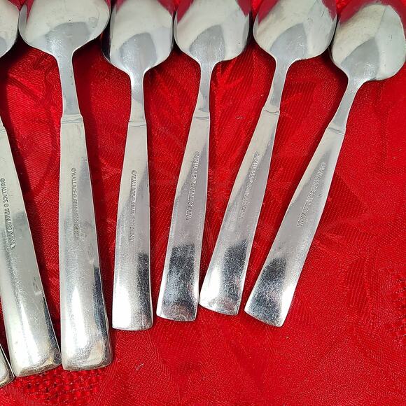 10X Mix Wallace WAS213 Stainless Forks N Spoons Flatware Heavy Solid Tbsp Tsp - Picture 16 of 16